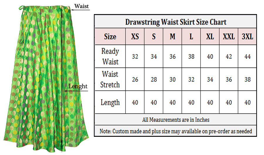 Handmade Skirt Size Chart