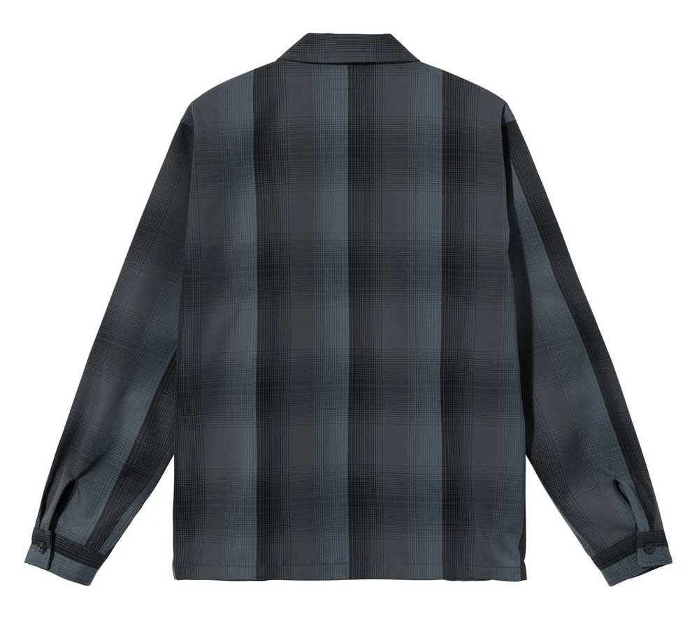 SHADOW PLAID ZIP SHIRT