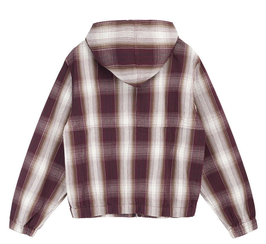 柴田ひかり着用STUSSY PLAID ZIP WORK JACKET - マウンテンパーカー