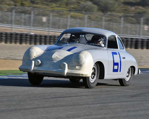 Mike Copperthite with 1953 Porsche 356 in Group 2 - Gmund Cup at the 2015 Rennsport Reunion V, Mazda Raceway Laguna Seca