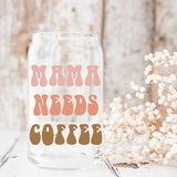 This iced coffee glass can hold 16oz of your favorite joe, tea, lemonade, ice cream soda and more.