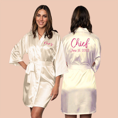 Cream Beige Personalized Bridesmaid Robes, Custom Womens & Girls Robes for  All Occasions, Bachelorette Party Robes, Quinceanera Robes, Birthday Robes  – Gifts Are Blue