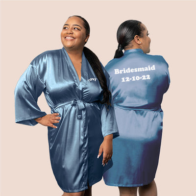 Dusty Blue Personalized Bridesmaid Robes, Custom Womens & Girls Robes for  All Occasions, Bachelorette Party Robes, Quinceanera Robes, Birthday Robes