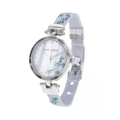 Laura Ashley Quartz Faux Leather Watch 32mm in Gray | Lyst