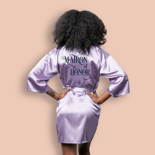 Bridal Party Robes, Bridesmaid Robe Personalize w Bride, Maid of Honor
