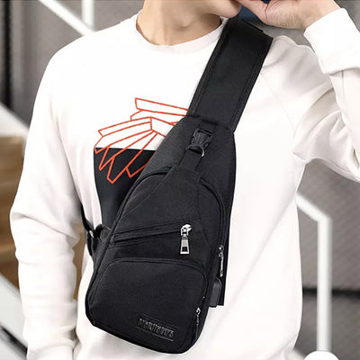 MVA Men's Sling Bag For Men Black Male Shoulder Bag Man Designer Genuine  Leather Chest Crossbody Bags For Men Shoulder Backpack