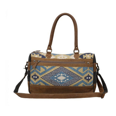 Buy Myra Bag Milestone Shoulder Bag Upcycled Canvas, Rug, Leather & Cowhide  S-2638 at Amazon.in