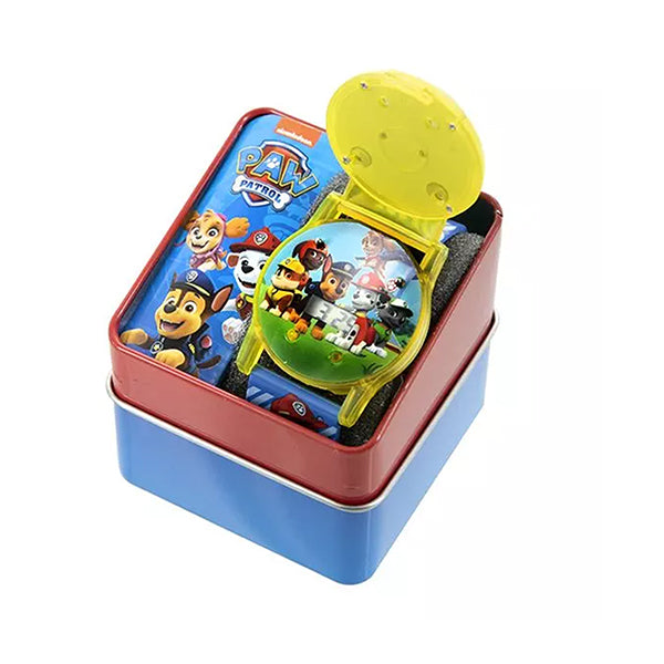 Flip Top Paw Patrol Watch in Colorful Gift Date & Time, Yellow Face, Ages 3 - 5 – Gifts Are Blue