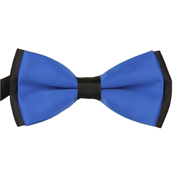 Mens Blue and Black Formal Event Pre-Tied Bow Ties – Gifts Are Blue