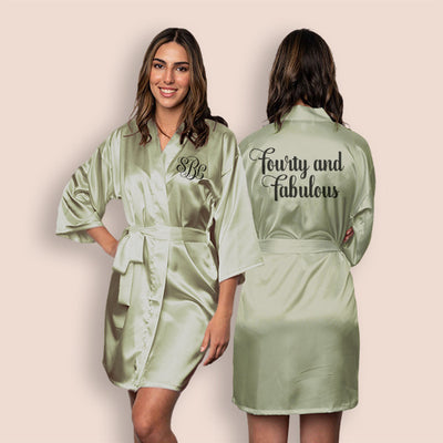 Sage Feather Robe - 431 The Wedding Company