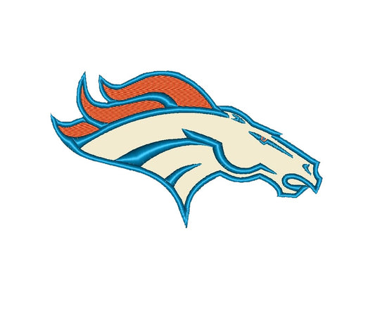Denver Broncos Embroidered Patch - (7"x 4" Applique stitches Iron On patch)