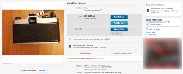 weird film camera on ebay by shootfilmcfo