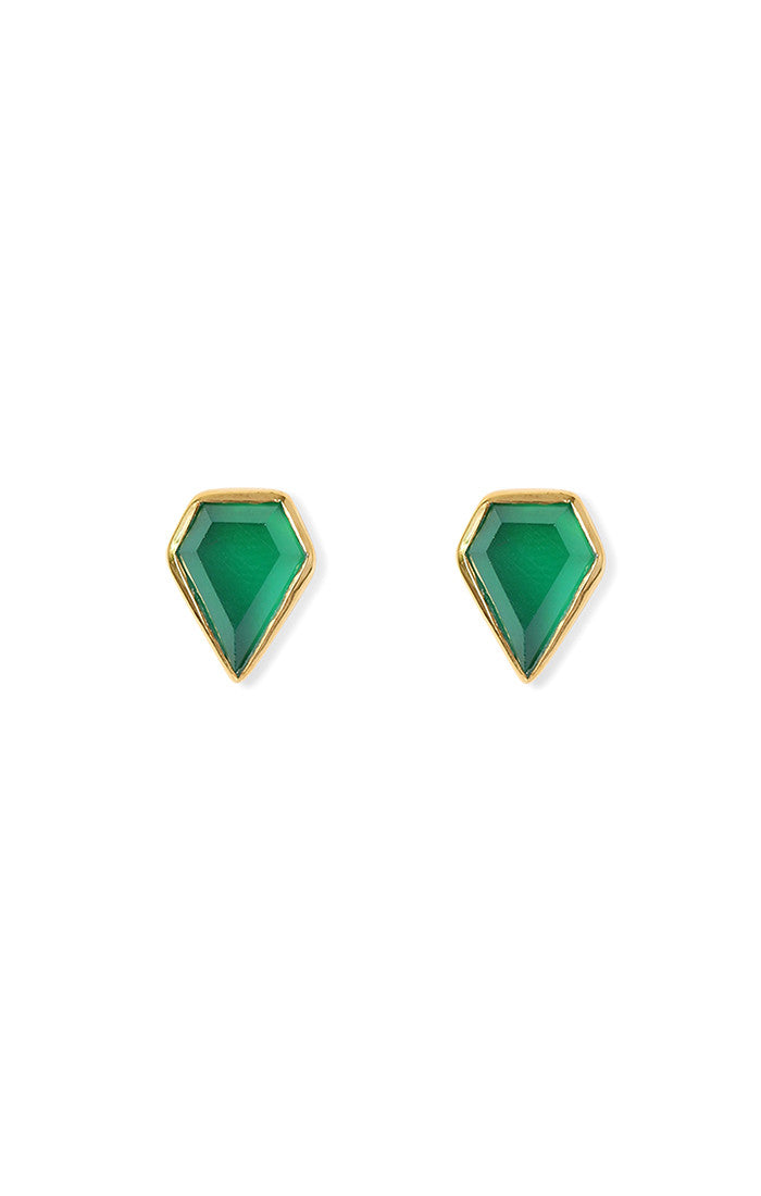 Gem Green Stud Earrings - Lilly&Co