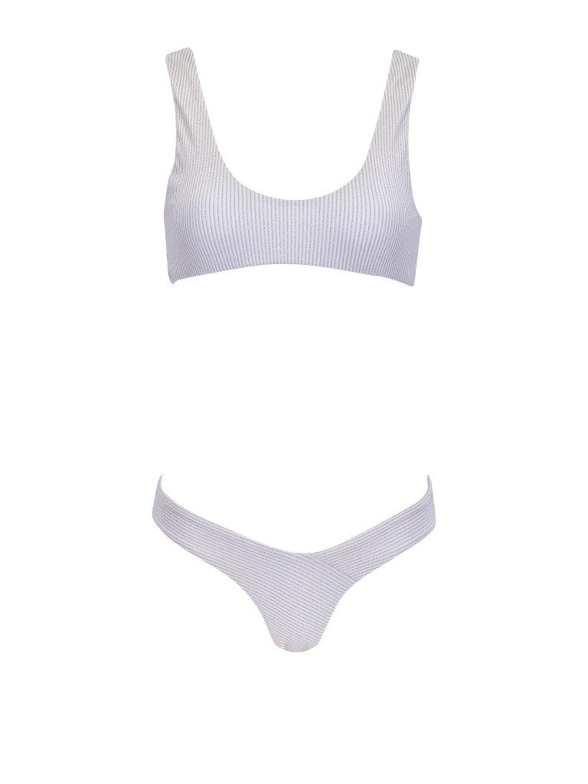 That Sporty Vibe Low Cut Ribbed Swimsuit Sports Bra