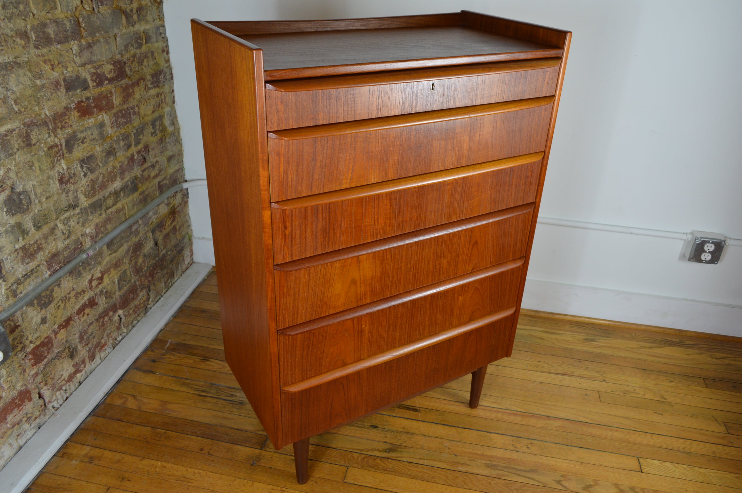 Chinese Vintage Teak Low Dresser