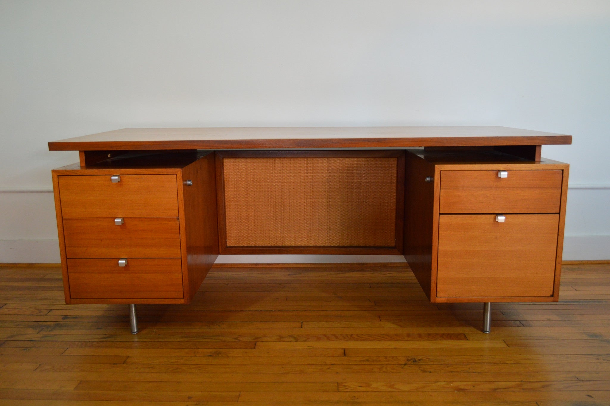 George Nelson For Herman Miller Executive Desk In Walnut