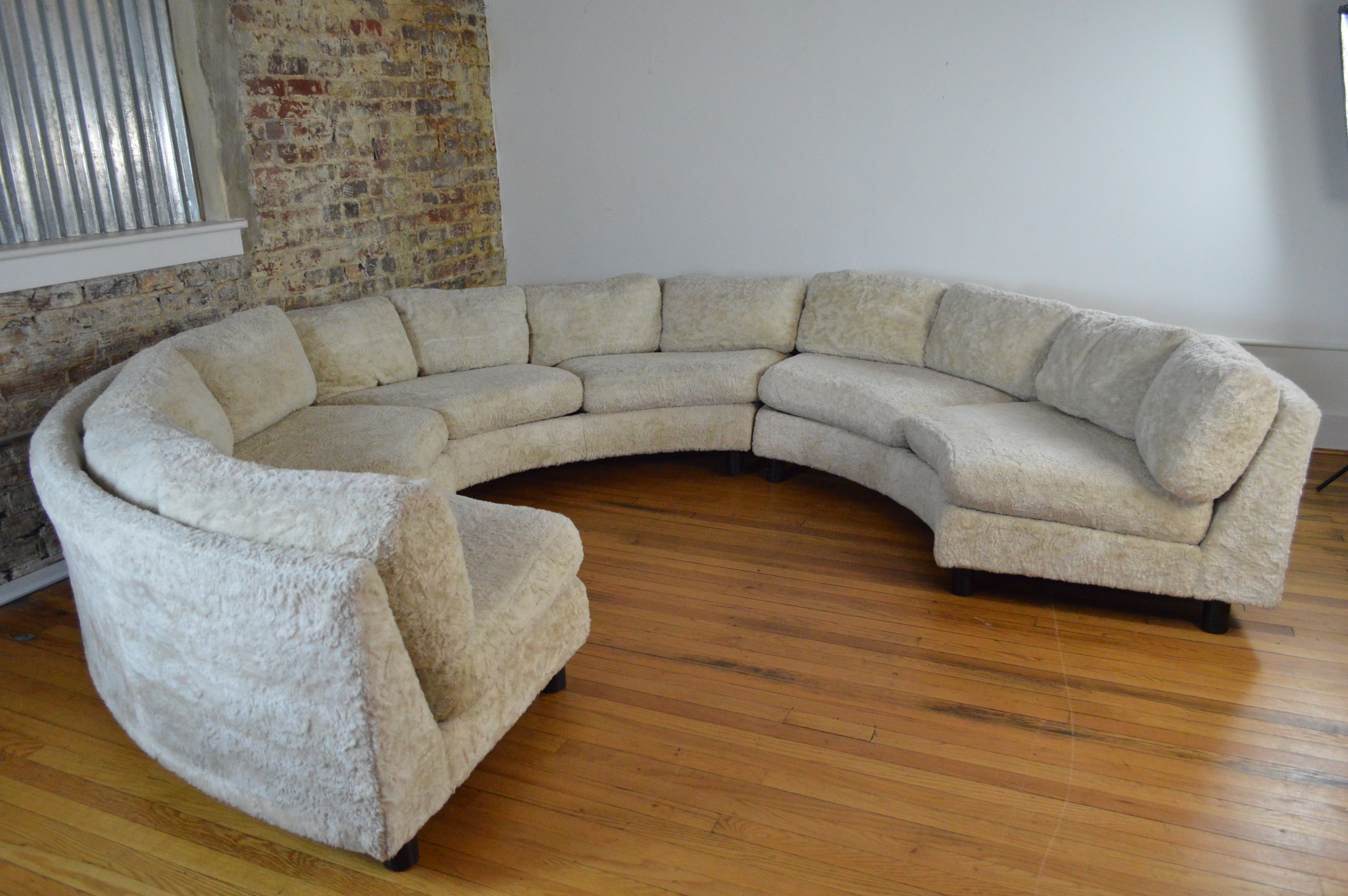 Milo Baughman Mid Century Modern Circular Pit Sofa Galaxiemodern