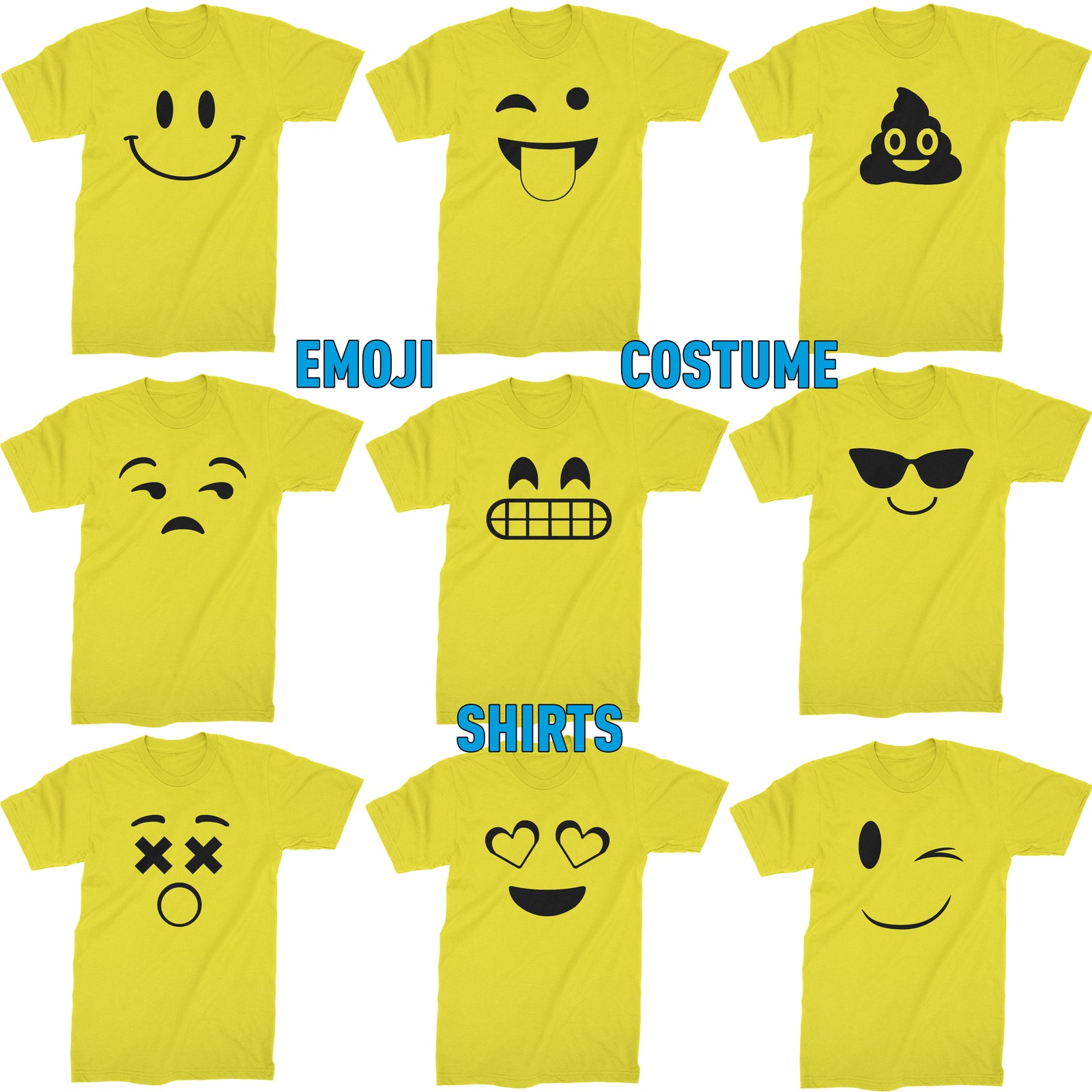 Star Eyes Emoji Halloween Costume Emoji Group Kids T-Shirt - TeeHex