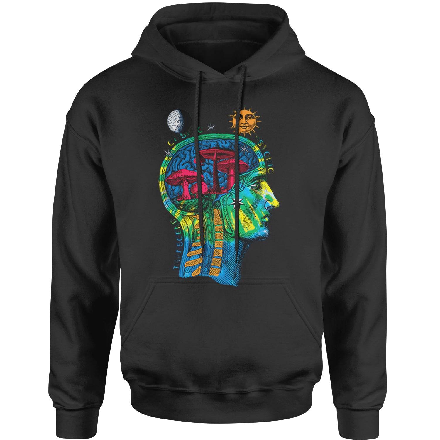 Psychedelic Cosmic Mushroom Head Adult Hoodie Sweatshirt