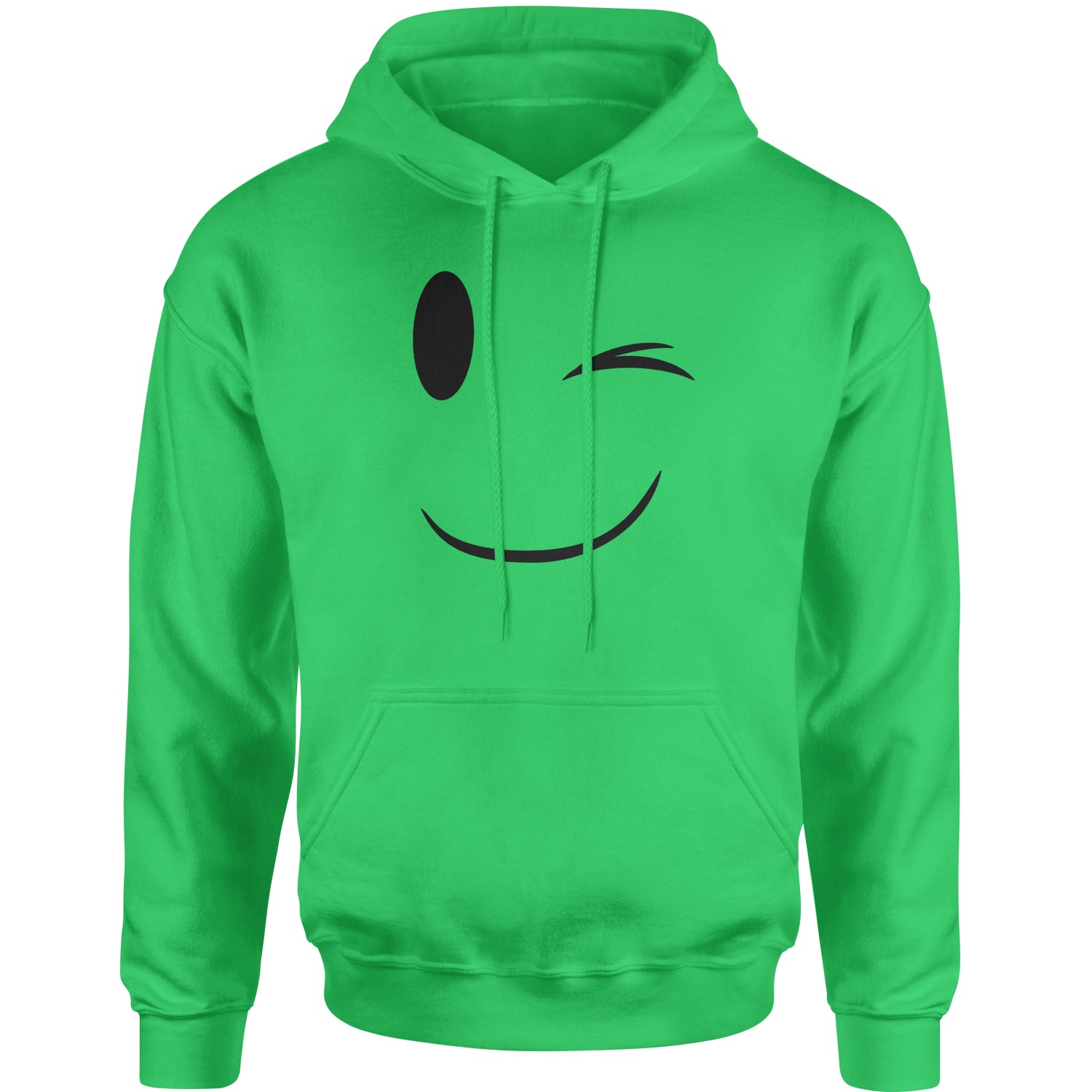 Emoticon Winking Smile Face Adult Hoodie Sweatshirt