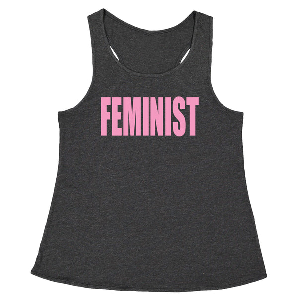 Feminist (Pink Print) Racerback Tank Top for Women