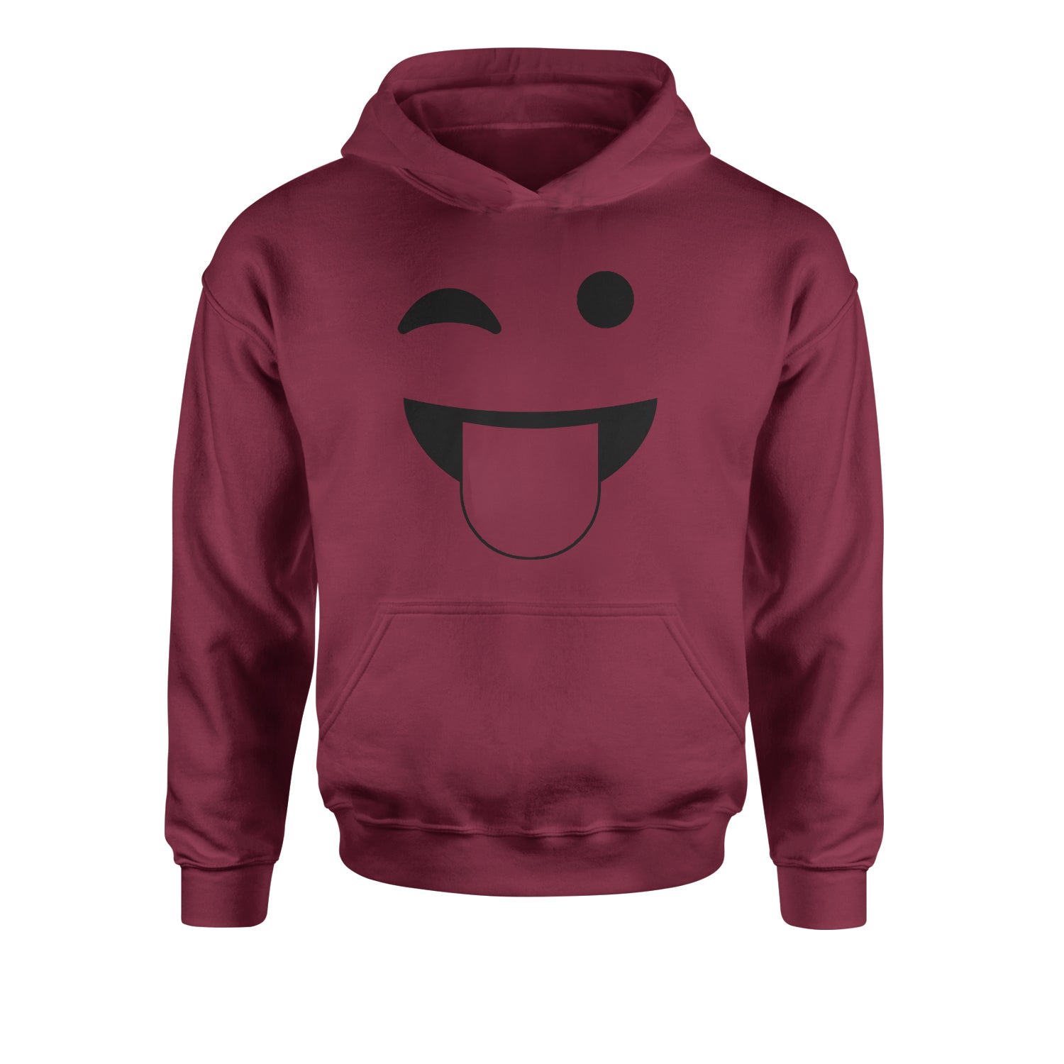 Emoticon Tongue Hanging Out Smile Face Youth-Sized Hoodie