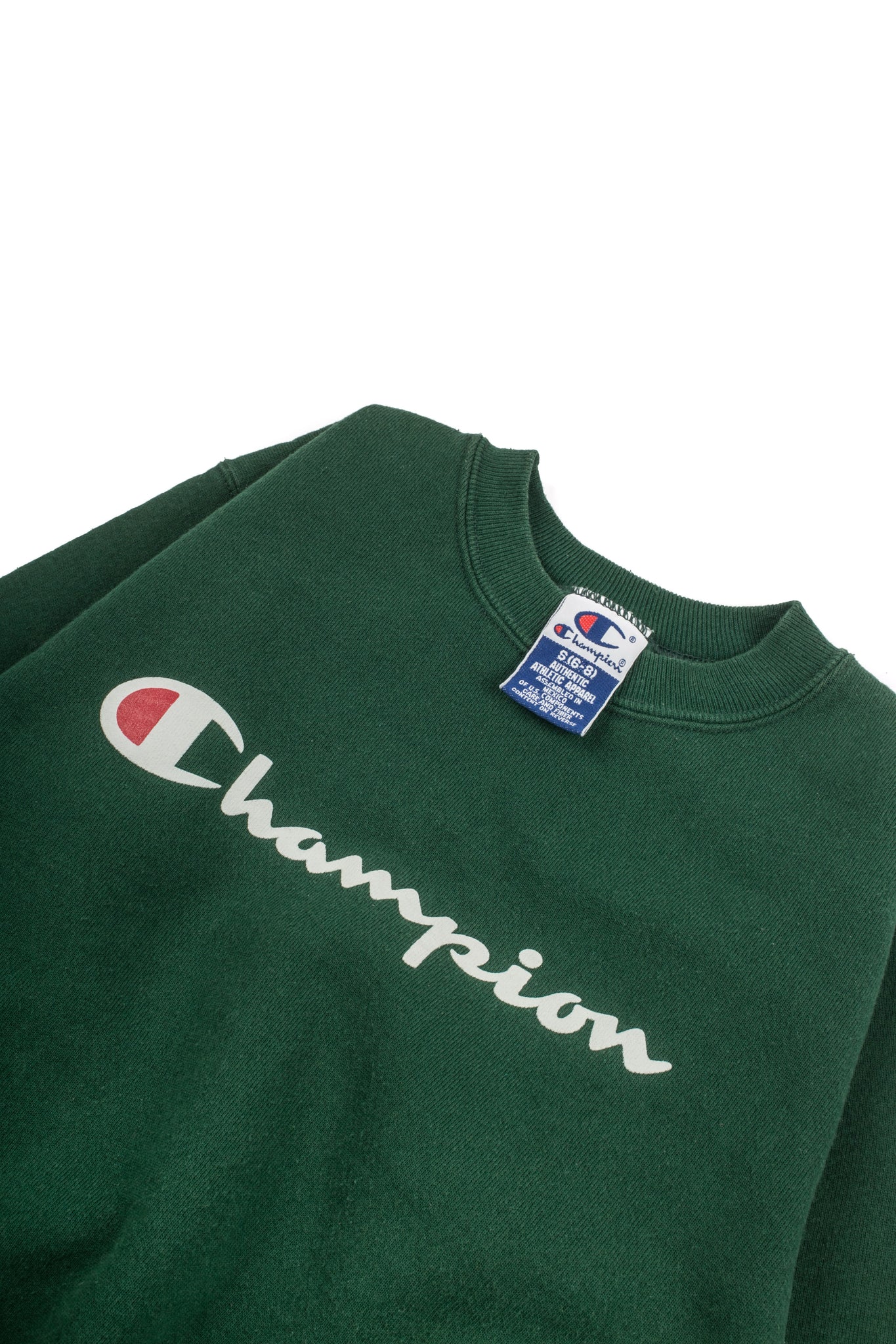Youth Forest Green Champion Crewneck 