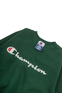 forest green champion crewneck