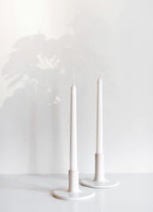 Tapered Candle Holder Matte White