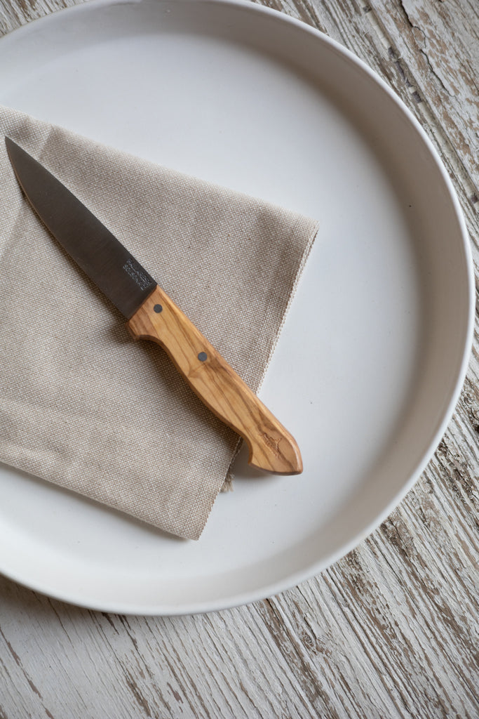 Carbon Steel Kitchen Knives - Boxwood Handle – Notary Ceramics