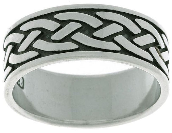 Jewelry Trends Sterling Silver Traditional Braided Knot Celtic Band Ri ...