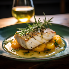Rosemary & Sage Butter Poached Chilean Sea Bass