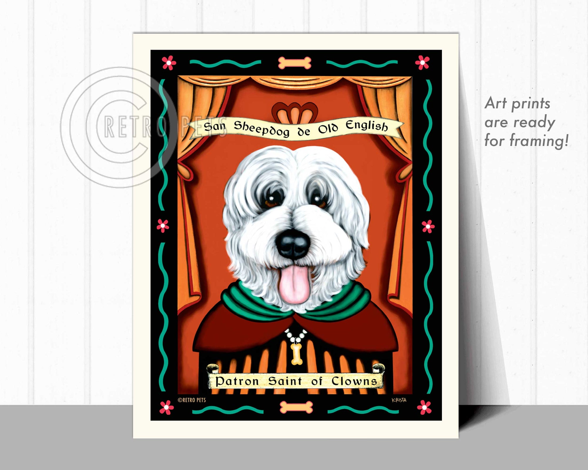 Shetland Sheepdog Art Saint of Ankle Nippers Art Print by Krista