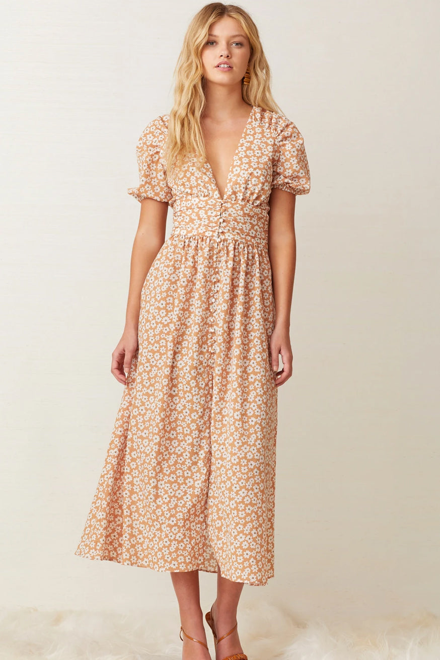 bec and bridge floral midi