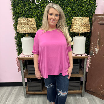 Magenta Dolman Top