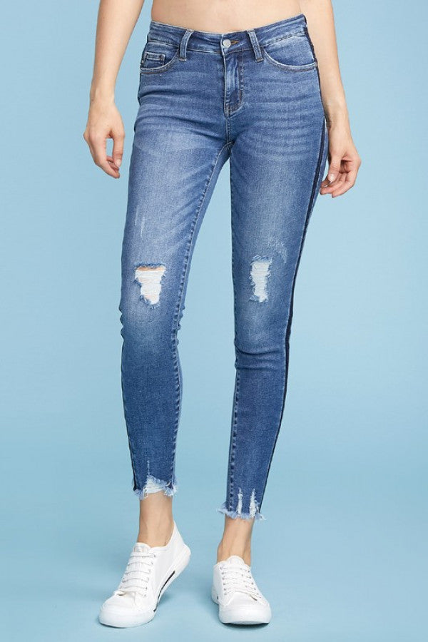 mid rise curvy skinny jeans