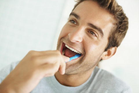 brushing teeth