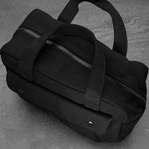 milkman dopp bag black canvas