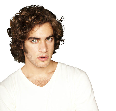 man with curly hair