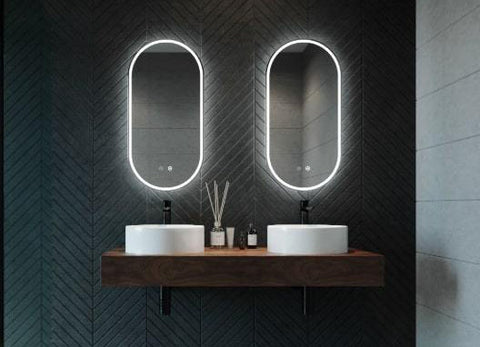 mirror lights in bathroom for trimming moustache