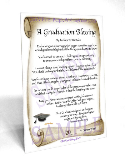 Graduation Blessing Gift for Sale | PurpleWishingGate