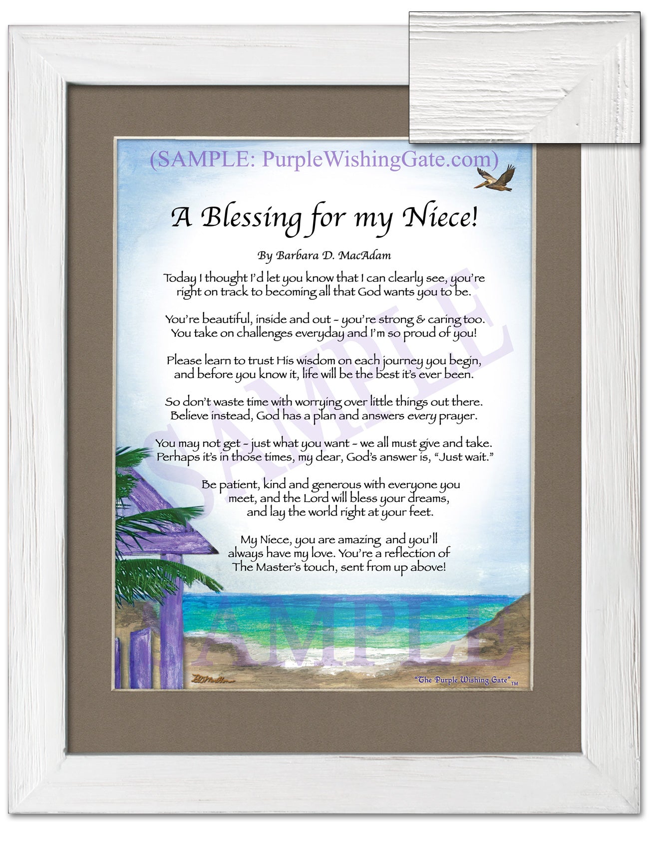 A Blessing for My Niece: Personalized, Framed Gift! | PurpleWishingGate.com