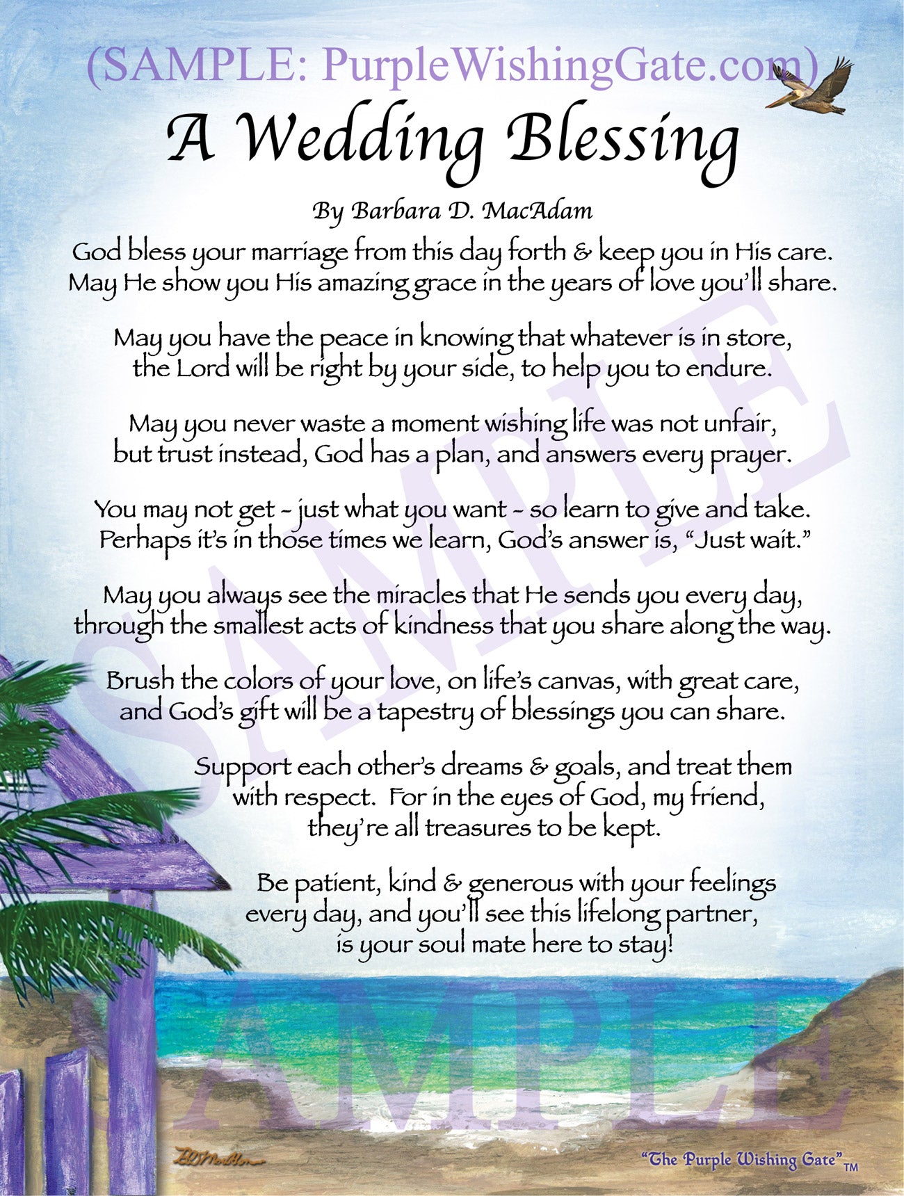  Wedding  Blessing  Personalized Framed Gift 