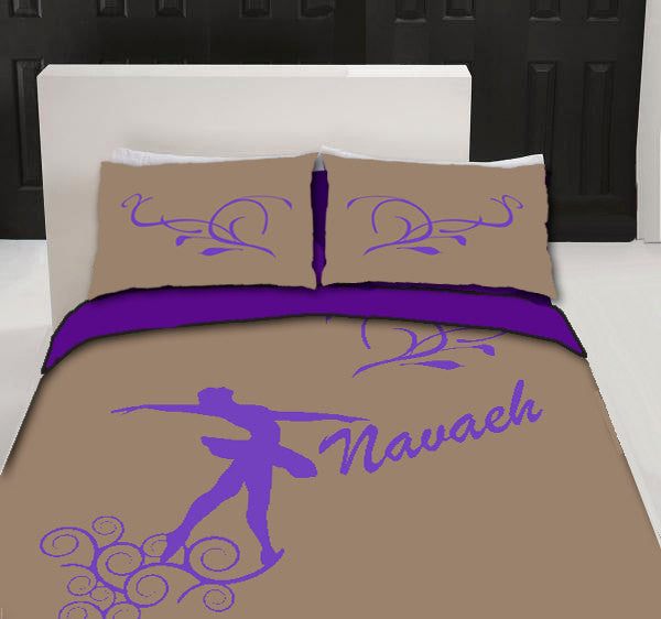 Ballet Monogram Duvet Bedding Set Thedezineshop