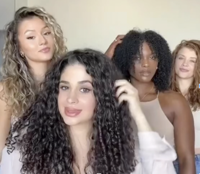 Three Women with Curly Hair