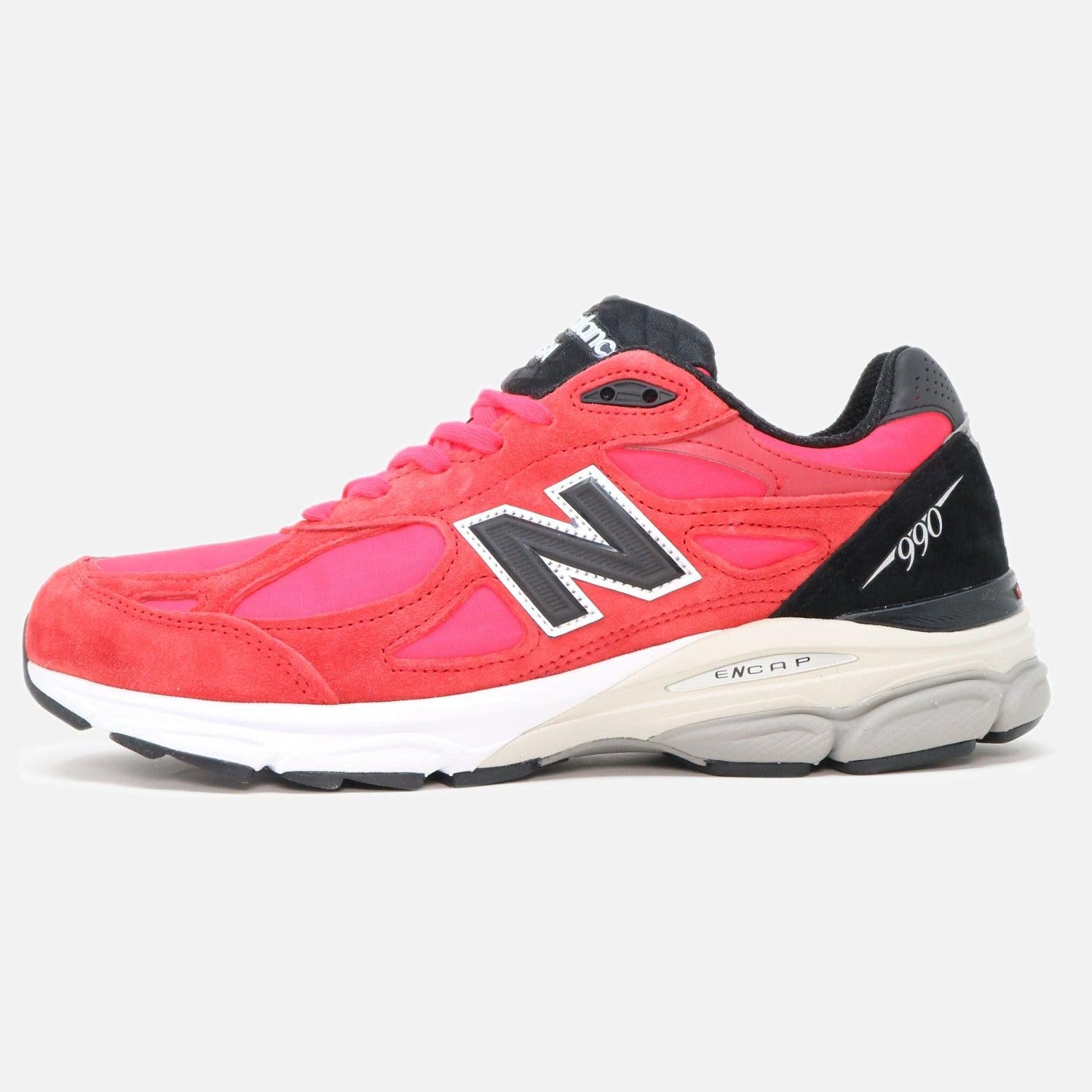 Mens New Balance 990 PL3 Red Suede