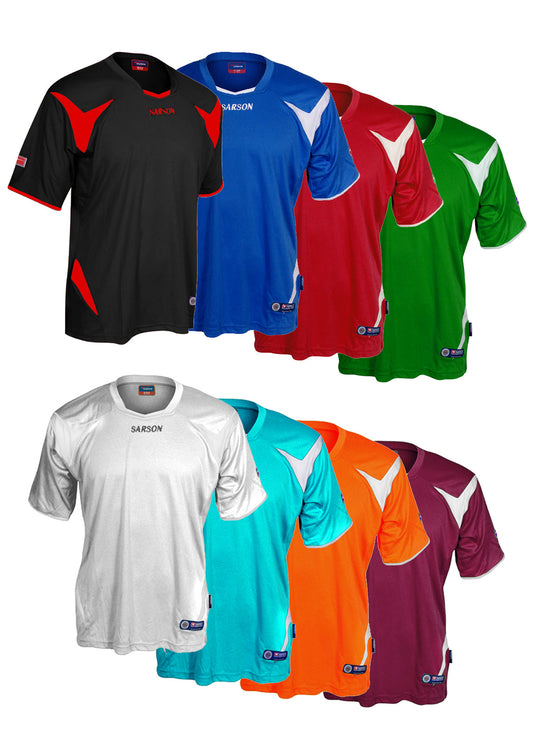 Black and Red Soccer Jersey - Get the Best Polyester Knit Jersey – Sarson  Sports USA, Inc.