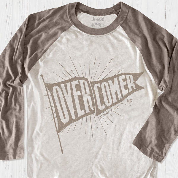 Overcomer T Shirt, Pennant Sports Flag 1 John 5 Shirt, Christian Baseb ...