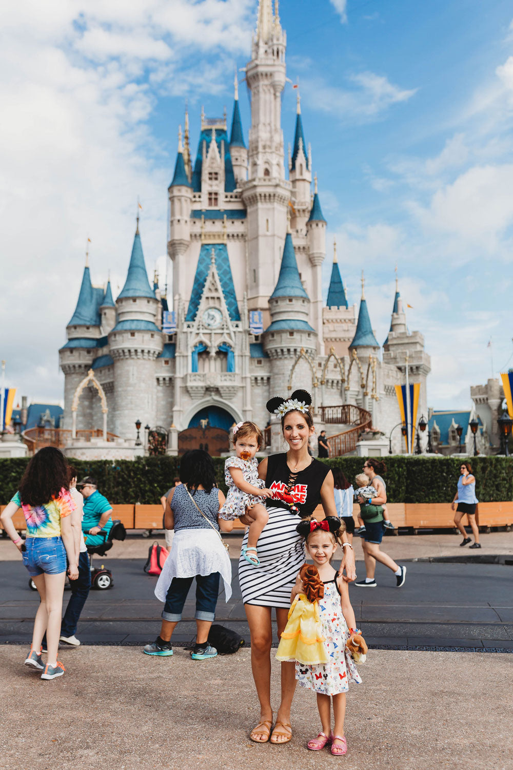 stripe maternity skirt