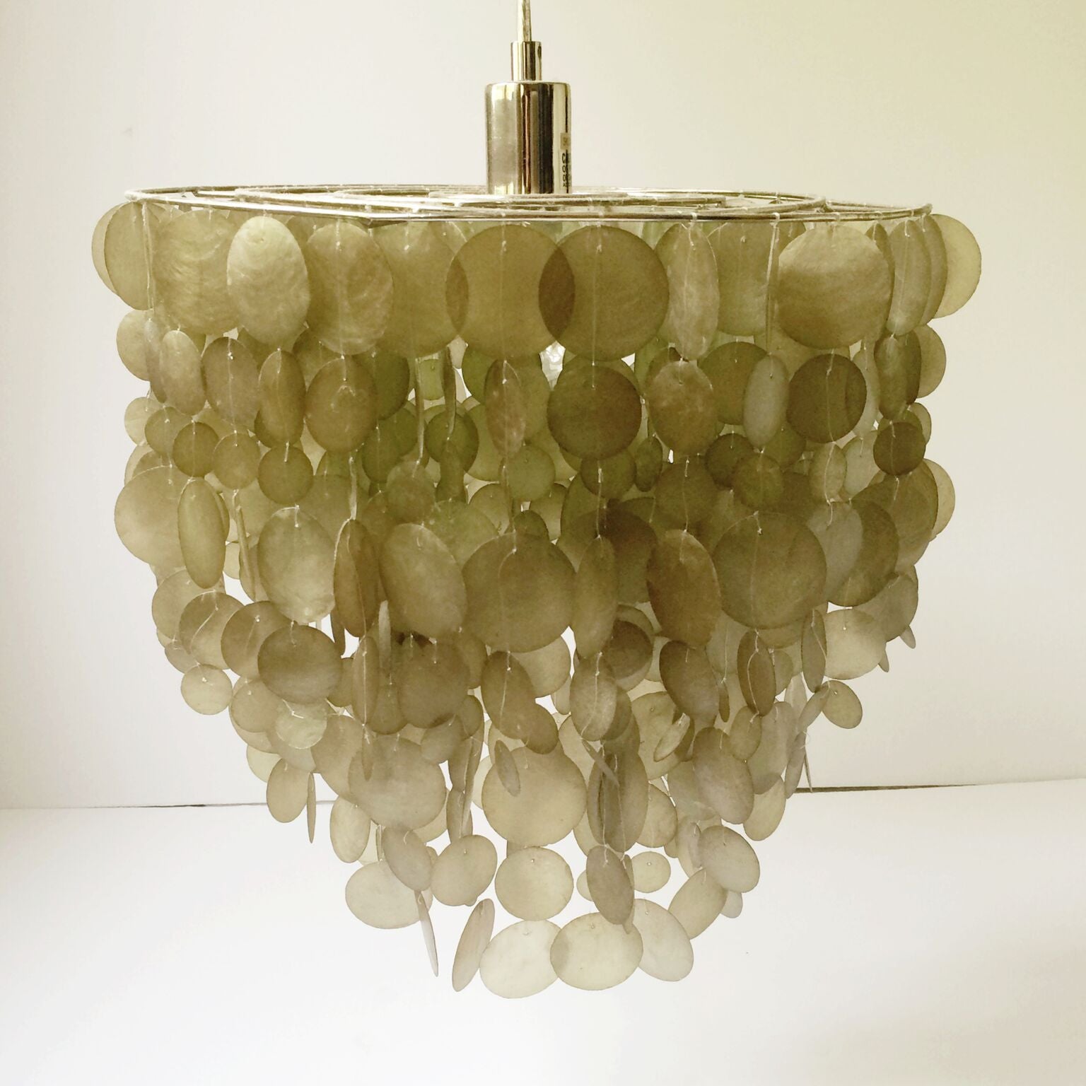 Capiz Shell Pendant Lamp West Elm Vintage Gather Goods Co